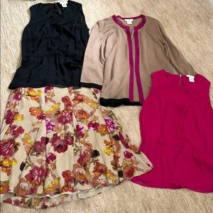PINK PEBLUM FLOWY TANK